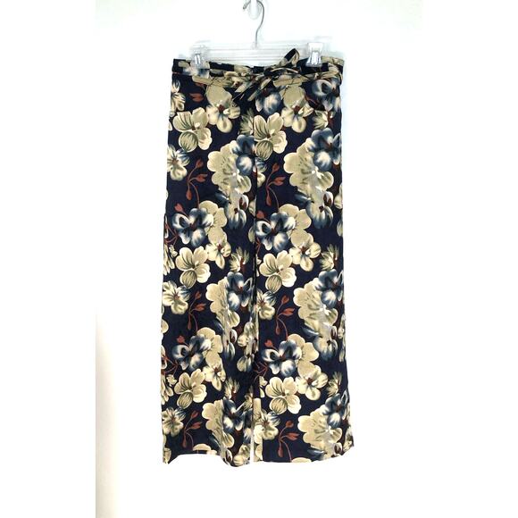 Uniq Wide Leg Floral High Waisted Corduroy Pants - M - Picture 3 of 8